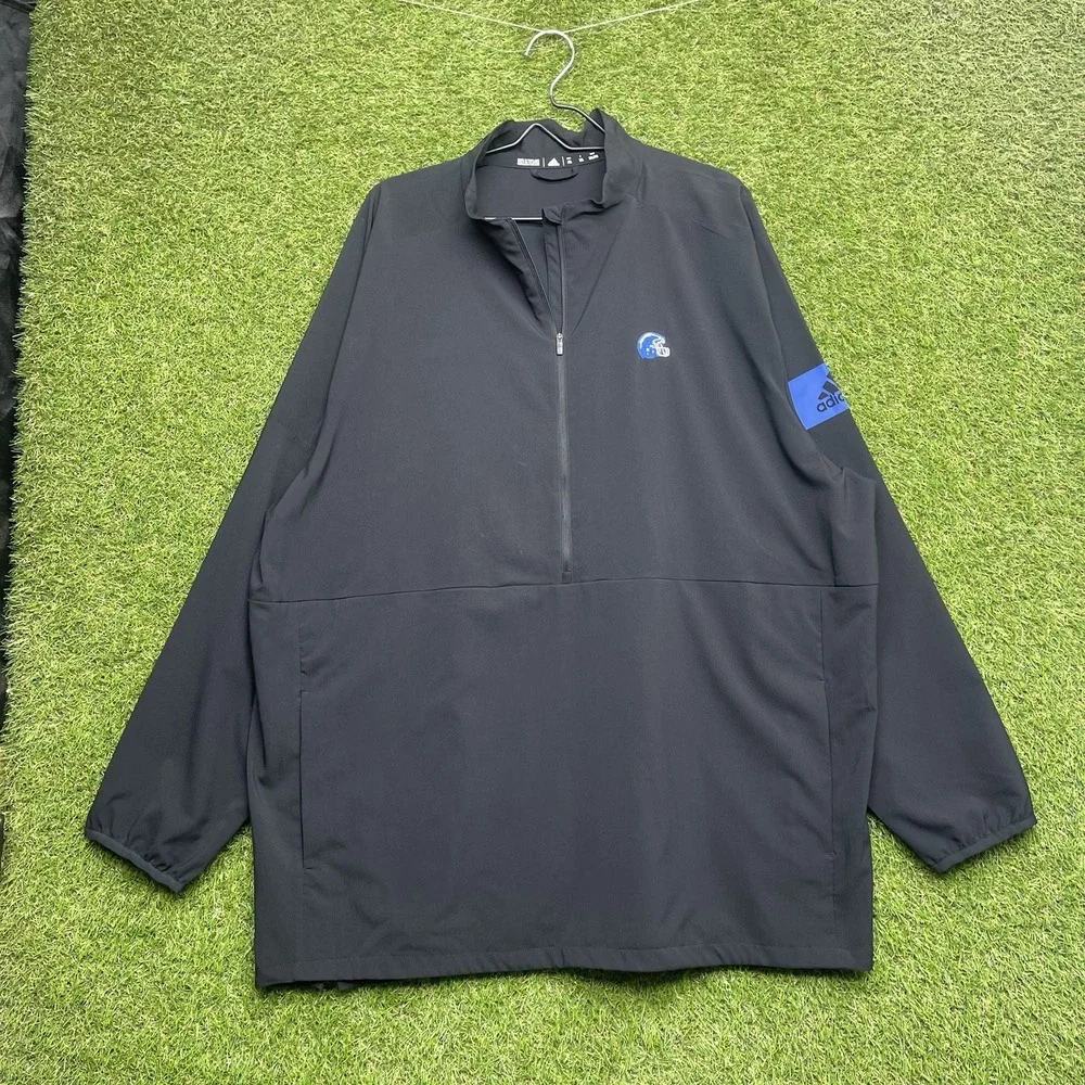 Vintage San Diego Chargers 1/4 Zip Pullover Mens 2XL Golf Adidas Black Shirt